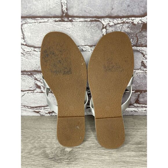 Madewell Boardwalk Silver Metallic Leather Thong Sandals Women’s Sz 6.5M US/37EU - Picture 14 of 16